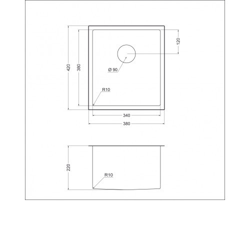 Кухонная мойка EMAR EMB-130 PVD Nano Satine