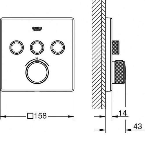 Термостат GROHE Grohtherm SmartControl 29157LS0