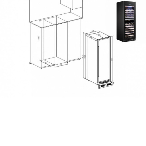 Винный шкаф TEMPTECH E1000DRB
