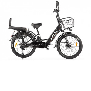 Велогибрид GREEN CITY e-ALFA Fat черный