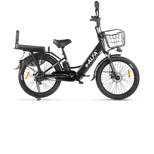Велогибрид GREEN CITY e-ALFA Fat черный