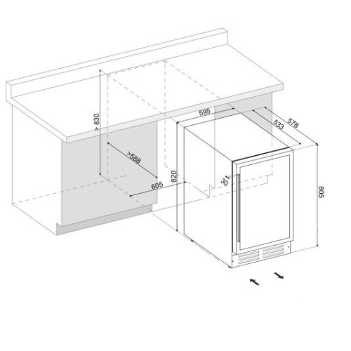 Винный шкаф DUNAVOX DAU-46.145DSS