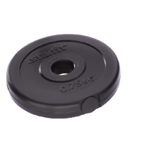 Диск пластиковый Starfit BB-203 0,75 кг d=26 мм черный