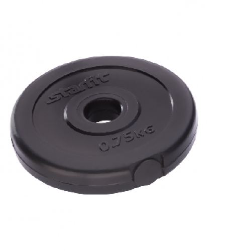Диск пластиковый Starfit BB-203 0,75 кг d=26 мм черный