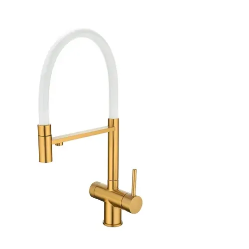 Смеситель EMAR ЕС-7024WHT PVD Golden