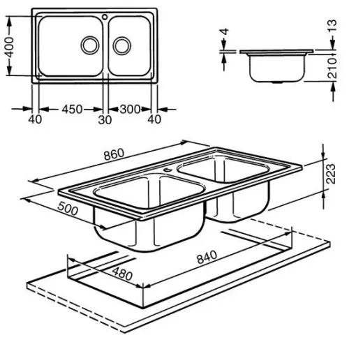 Кухонная мойка SMEG lg862