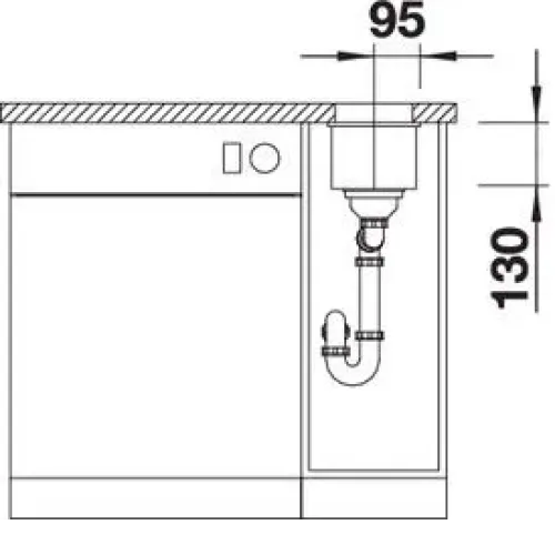Кухонная мойка BLANCO SUBLINE 160-U SILGRANIT белый c отв.арм. InFino (арт.523400)