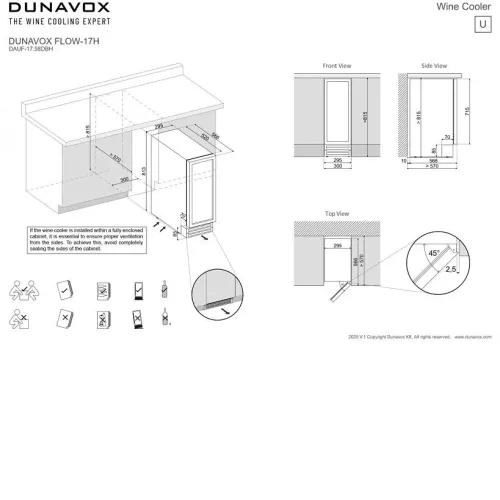 Винный шкаф DUNAVOX DAUF-17.58DBH