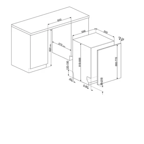 Посудомоечная машина SMEG STL5352C