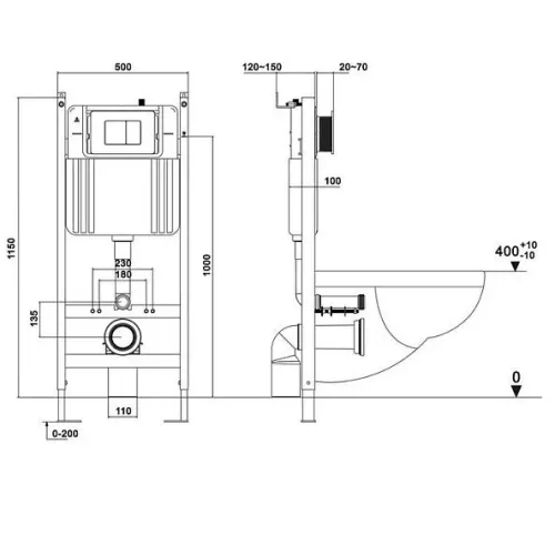 Инсталляция для подвесного унитаза GROSSMAN 900.K31.02.000
