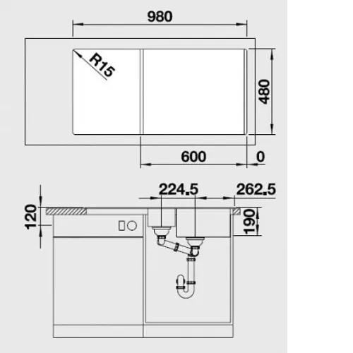 Мойка BLANCO 522212 BLANCO LEGRA 6 S кофе