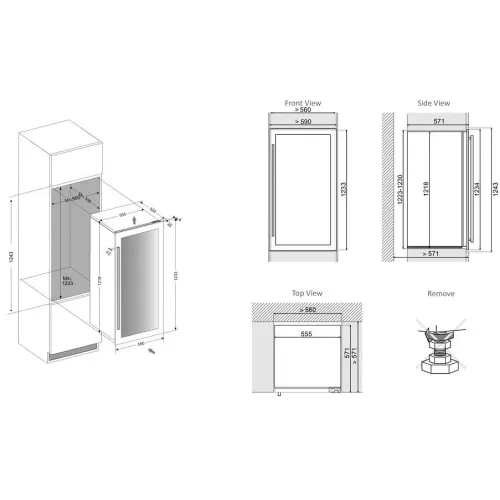 Винный шкаф DUNAVOX DVS-70.185DSS