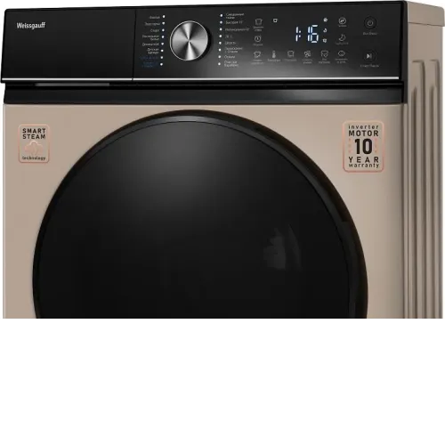Стиральная машина WEISSGAUFF WM 47148 DC Inverter Steam Champagne