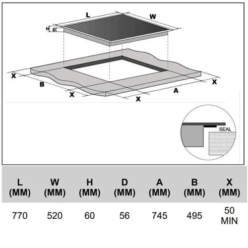 Варочная поверхность BERTAZZONI P784I1M30NVS