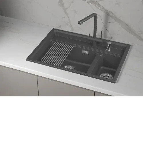 Кухонная мойка GRANULA KS-7302i шварц