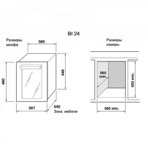 Винный шкаф INDEL B Built-In 24 Home Plus
