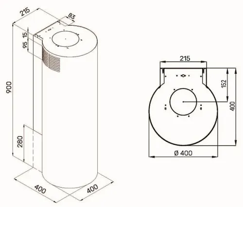 Вытяжка KUPPERSBERG WL-TUBA 40 B
