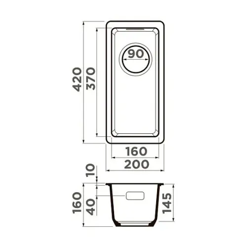 Кухонная мойка OMOIKIRI Kata 20-U-ES (4997498)