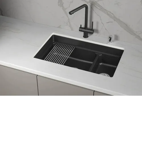 Кухонная мойка GRANULA KS-7304iU шварц