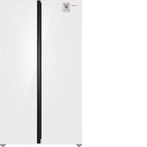 Холодильник WEISSGAUFF WSBS 1036 Inverter NoFrost Premium White Glass