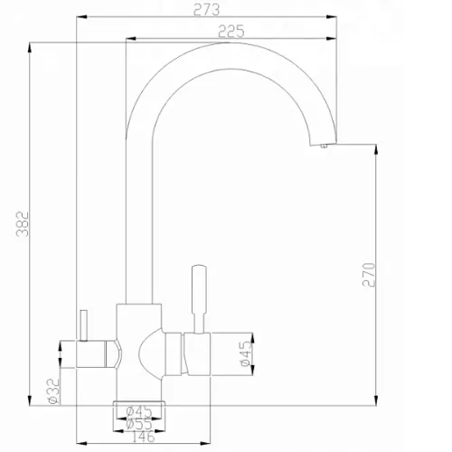 Смеситель ZORG SH 713 CR