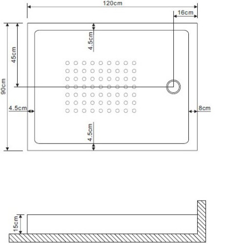 Поддон GROSSMAN GR-11200920L 120х90х15 см для GR-1120L