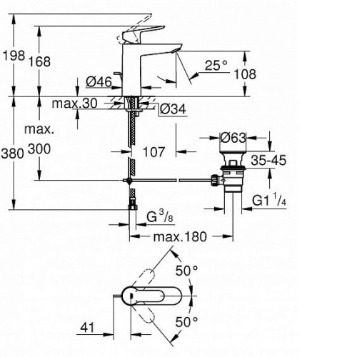 Смеситель GROHE BauEdge 23758000