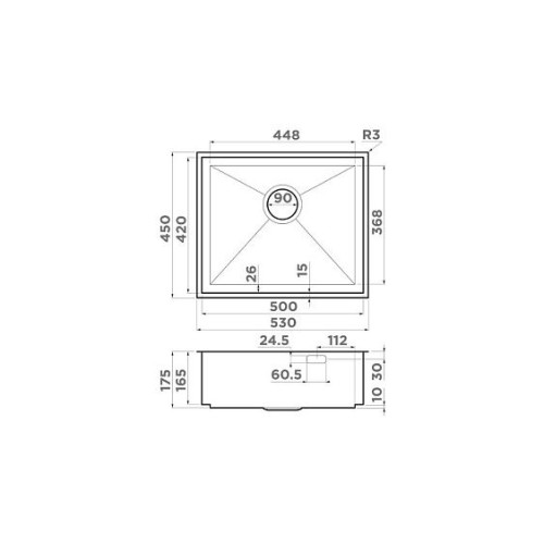Кухонная мойка OMOIKIRI Kasen 53-INT-GM (4993496)