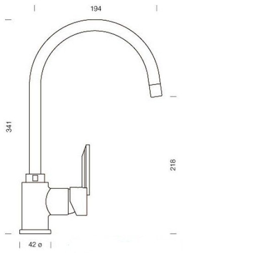Смеситель SCHOCK 710228 simi cristalite хром/оникс