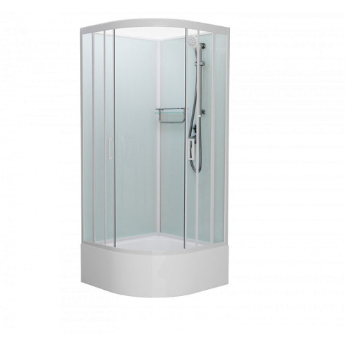 Душевая кабина FRANK F400/2 М White высокий поддон без крыши матовое стекло