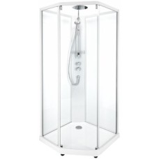 Душевая кабина IDO Showerama 10-5 Comfort 100х100 пятиугольная алюминий/прозрачное стекло (131.404.208.314)