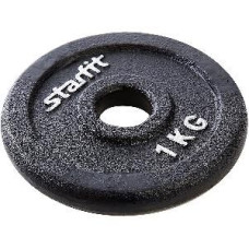 Диск чугунный Starfit BB-204 1 кг d=26 мм черный