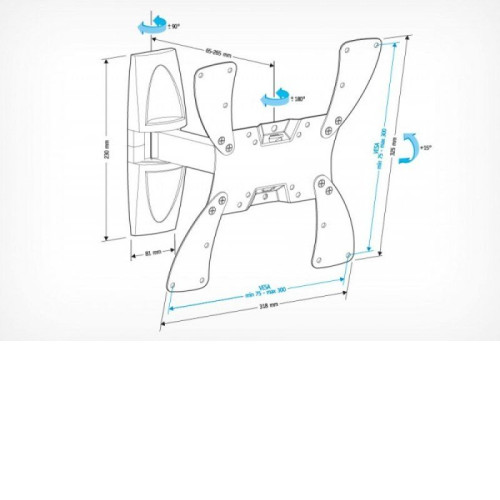 Кронштейн HOLDER lcds-5020 черный глянец