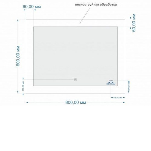 Зеркало CERSANIT Design KN-LU-LED030*80-d-Os