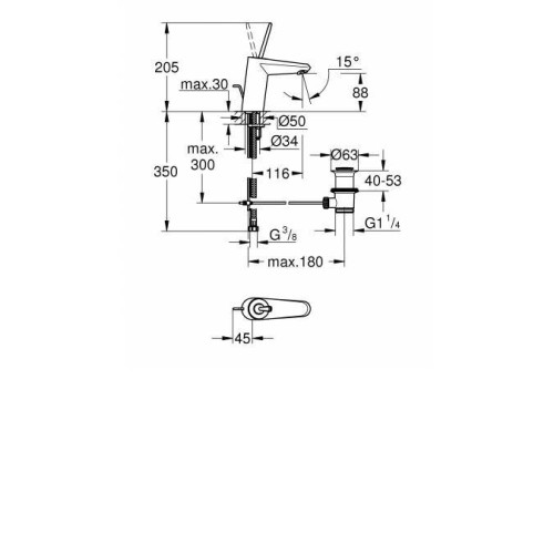 Смеситель GROHE Eurodisc joy 23425000