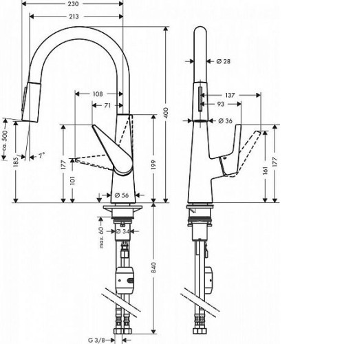 Смеситель HANSGROHE Talis S 72813000 хром