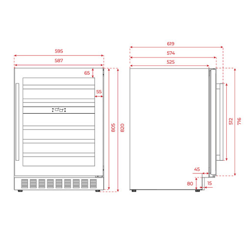 Винный шкаф TEKA RVU 20046 GBK (113600008)