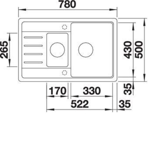 Кухонная мойка BLANCO LEGRA 6 S Compact черный (526085)