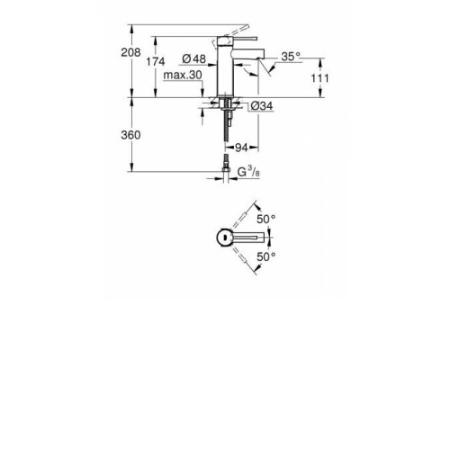 Смеситель GROHE Essence 34294001