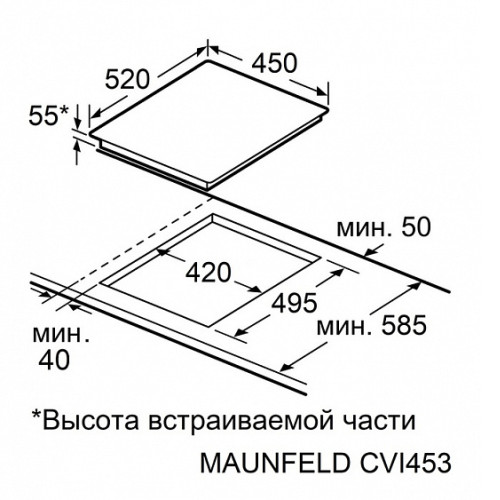 Варочная поверхность MAUNFELD CVI453SBBK Inverter