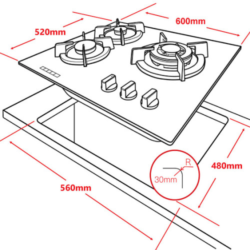 Варочная поверхность GINZZU HCG-279