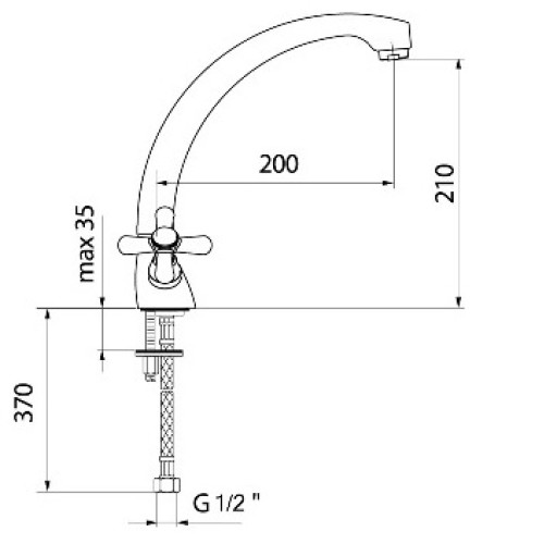 Смеситель для мойки WEBERT ARMONY bronze AM780302065