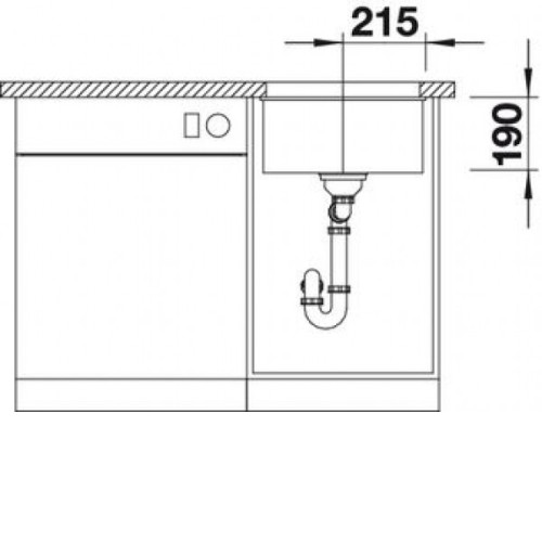 Кухонная мойка BLANCO Subline 400-U (525990)
