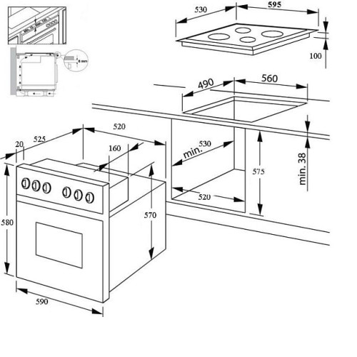 Духовой шкаф RICCI REO-602B