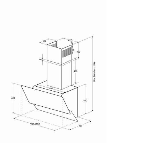 Вытяжка KUPPERSBERG f w910 b