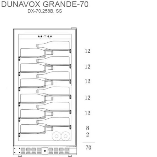 Винный шкаф DUNAVOX DX-70.258B