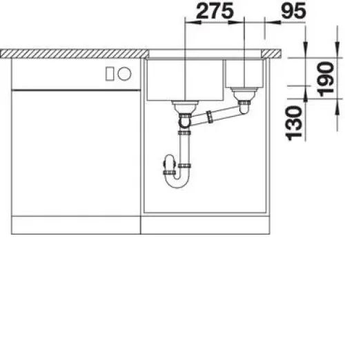 Кухонная мойка BLANCO SUBLINE 340/160-U SILGRANIT 523552 белый
