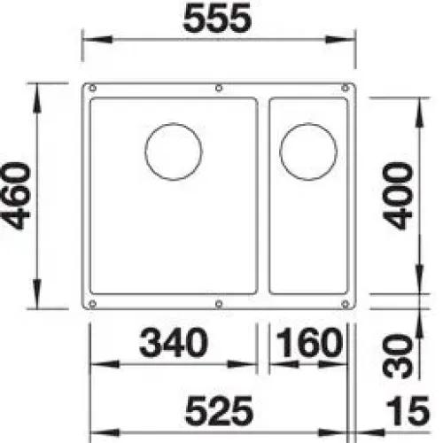 Кухонная мойка BLANCO SUBLINE 340/160-U SILGRANIT 523552 белый