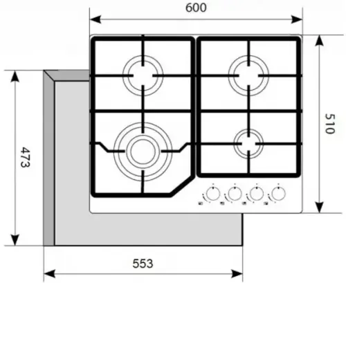Варочная поверхность AKPO PGA 604 FGC-2 BL