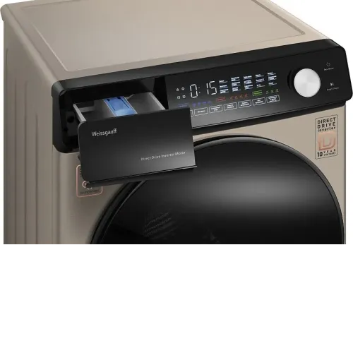 Стиральная машина WEISSGAUFF WM 45126 Steam Direct Drive Champagne
